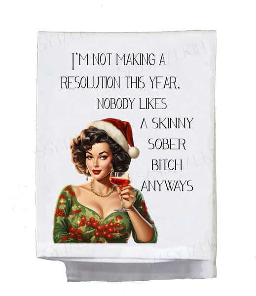 Christmas Resolutions Kitchen Towel