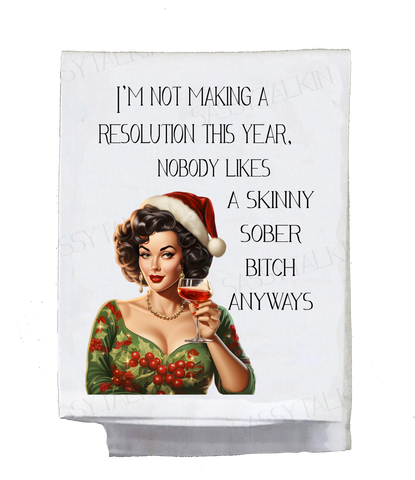 Christmas Resolutions Kitchen Towel